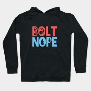 Red-Blue Nope Bolt Hoodie